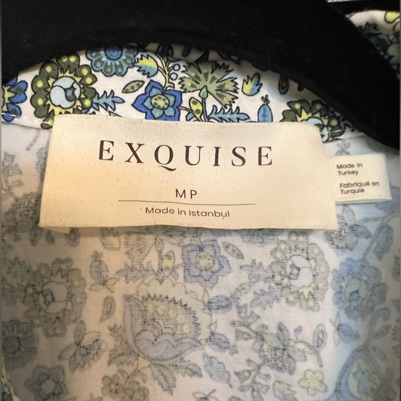 Exquise x Anthropologie Tobie Mini Shirt Dress in Multi-Floral, Size M (Petite) - Picture 8 of 12